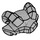 LEGO Medium Stone Gray Gargoyle Head Top with Horns and Ears (21713)