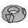 LEGO Medium Stone Gray Head Top with Ears (25264 / 86695)
