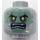 LEGO Medium Stone Gray Head with Sand Green Ghost Face (Recessed Solid Stud) (3626)