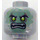 LEGO Gris piedra medio Cabeza con Verde arena Fantasma Cara (Espiga sólida hueca) (3626)