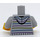 LEGO Mittleres Steingrau Hermione Granger mit Striped Sweater Minifig Torso (973 / 76382)