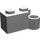LEGO Medium Stone Gray Hinge Brick 1 x 4 Base (3831)