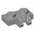 LEGO Medium Stone Gray Hinge Plate 1 x 2 Locking with Dual Fingers (50340 / 60471)