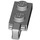 LEGO Medium Stone Gray Hinge Plate 1 x 2 Locking with Single Finger on End Vertical with Bottom Groove (44301)