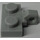 LEGO Medium Steengrijs Scharnier Plaat 1 x 2 met Verticaal Vergrendelings Stub zonder groef aan de onderzijde (44567)
