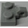 LEGO Medium Stone Gray Hinge Plate 1 x 2 with Vertical Locking Stub without Bottom Groove (44567)