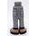 LEGO Medium Stone Gray Hip with Pants with Blue shoes (35642)