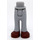 LEGO Medium Stone Gray Hip with Pants with Reddish Brown Shoes (35584 / 35642)