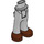LEGO Medium Steengrijs Heup met Pants met Reddish Brown Shoes (35584 / 35642)