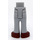 LEGO Medium Stone Gray Hip with Pants with Reddish Brown Shoes (35584 / 35642)