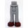 LEGO Mittleres Steingrau Hüfte mit Pants mit Reddish Brown Shoes (35584 / 35642)