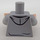 LEGO Medium Stone Gray Hoodie Torso with Dark Red Shirt and Light Flesh Hands (973 / 76382)