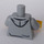 LEGO Mittleres Steingrau Kapuzenpullover Torso mit Dunkelrot Hemd und Gelb Hände (973 / 76382)