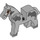 LEGO Medium Stone Gray Horse with Brown Bridle and Gray Patches (75998)
