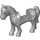 LEGO Gris pierre moyen Cheval avec grise Splotches (26568)