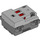 LEGO Medium Steengrijs Hub, Powered Omhoog, 2-Port (Non-Bluetooth) met vastgeklikt batterijdeksel (22167 / 85825)