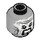 LEGO Medium Stone Gray Killow Minifigure Head (Recessed Solid Stud) (3626 / 37412)