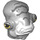 LEGO Medium Stone Gray Lieutenant Bek Head (64808 / 69109)