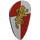 LEGO Medium Stone Gray Long Minifigure Shield with Lion Knight (2586 / 91023)