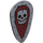 LEGO Medium Stone Gray Long Minifigure Shield with Skull (2586 / 59654)