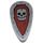 LEGO Medium Stone Gray Long Minifigure Shield with Skull (2586 / 59654)