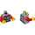 LEGO Medium Steengrijs Man in Argyle Vest Minifig Torso (973 / 76382)