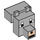 LEGO Mittleres Steingrau Minecraft Tier Kopf mit Tamed Wolf Muster (20308 / 21098)