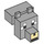 LEGO Medium Stone Gray Minecraft Animal Head with Wolf Face (20308 / 106293)