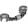 LEGO Medium Stone Gray Minifig Handcuffs (61482 / 97927)