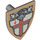 LEGO Medium Stone Gray Minifig Shield Triangular with City of London Coat of Arms (3846 / 90228)