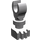 LEGO Gris pierre moyen Minifig Squelette Jambe (6266 / 31733)