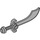 LEGO Medium Stone Gray Minifig Sword Scimitar (43887 / 48693)