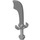 LEGO Medium Stone Gray Minifig Sword Scimitar (43887 / 48693)