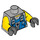 LEGO Mittleres Steingrau Minifig Torso mit Blau Vest mit Tools (973 / 76382)