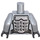LEGO Mittleres Steingrau Minifig Torso mit Silber Armor (76382 / 88585)