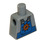 LEGO Gris pierre moyen Minifig Torse sans bras avec Décoration (973 / 3814)