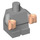 LEGO Medium Stone Gray Minifigure Baby Body with Flesh Hands (25128)