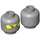 LEGO Medium Stone Gray Minifigure Head with Decoration (Safety Stud) (3626 / 54464)