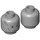 LEGO Medium Stone Gray Minifigure Head with Multiple Gray and Red Scars (Safety Stud) (3626 / 52342)