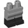LEGO Medium Steengrijs Minifigure Heupen en benen met Zwart Boots (21019 / 77601)