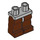 LEGO Mittleres Steingrau Minifigure Hüften mit Reddish Brown Beine (73200 / 88584)