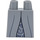 LEGO Mittleres Steingrau Minifigure Skirt mit The Grey Lady Schwarz und Grau (36036 / 101498)