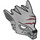 LEGO Medium Stone Gray Minifigure Wolf Head with Stubble and Dark Red Gashes (11233 / 12828)