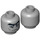 LEGO Medium Stone Gray Monster Butler Head (Safety Stud) (3626 / 10878)