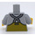LEGO Medium Stone Gray Old Fishing Store Fisherman Minifig Torso (973 / 76382)