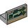 LEGO Medium Stone Gray Panel 1 x 2 x 1 with Green Arrows pointing right with Rounded Corners (24845 / 35673)