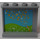 LEGO Medium Stone Gray Panel 1 x 4 x 3 with Flowers and Pollen Sticker with Side Supports, Hollow Studs (35323)