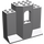 LEGO Medium Stone Gray Panel 3 x 8 x 6 with Window (48490)