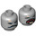 LEGO Medium Stone Gray Pao Minifigure Head (Recessed Solid Stud) (3626 / 28229)