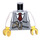 LEGO Mittleres Steingrau Pinstriped Weste Torso mit Rot Tie und Pocketwatch (973 / 76382)